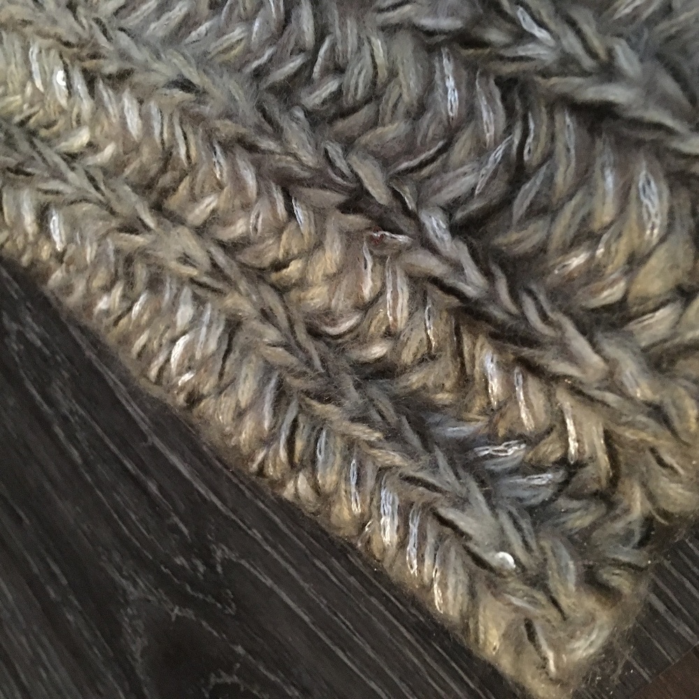 Infinity scarf & hat set, cool browns, silver